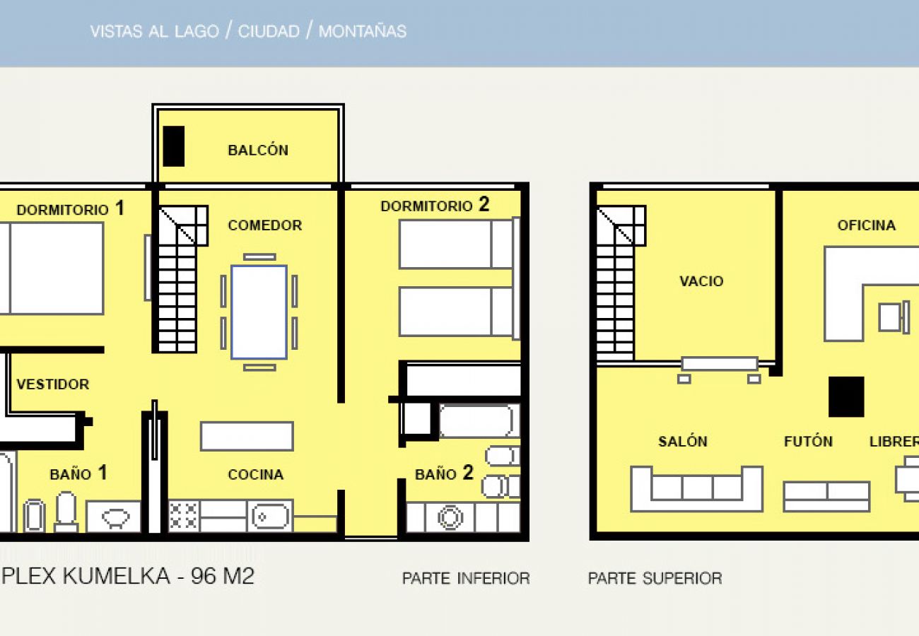 Apartamento en San Carlos de Bariloche - Kumelka Bariloche departamento con vista al Lago